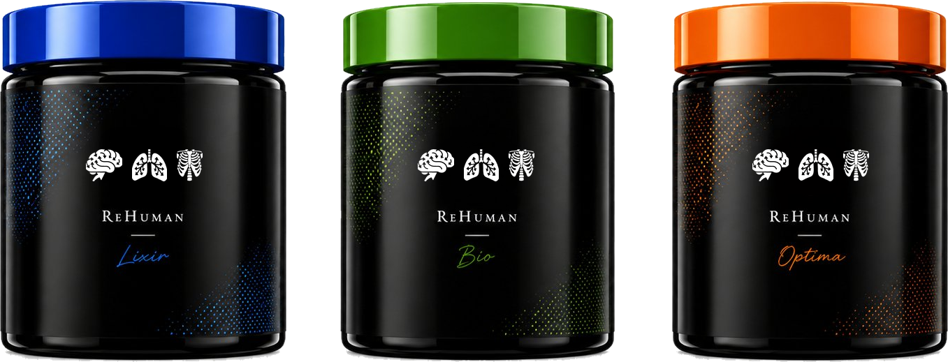 ReHuman jars — Lixir, Bio, Optima